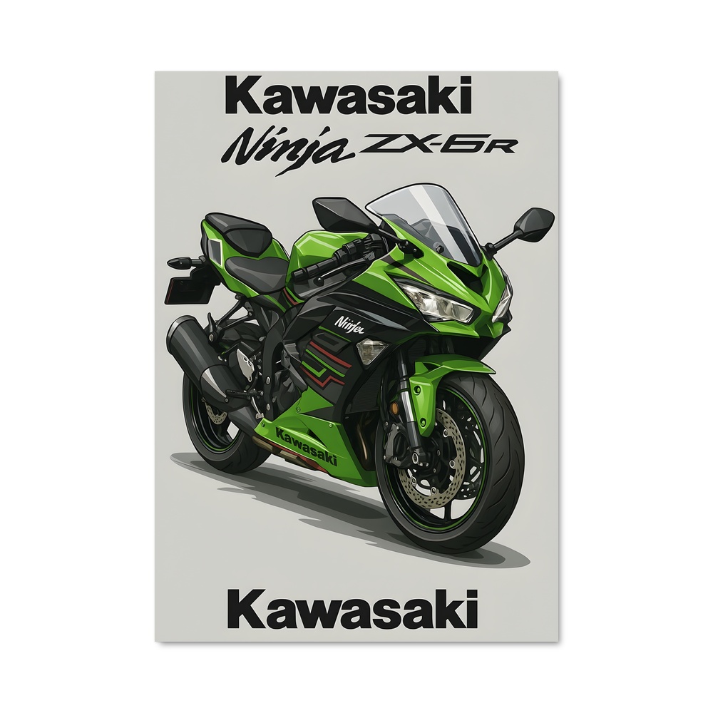 Poster Ninja zx-6r Énigmatique